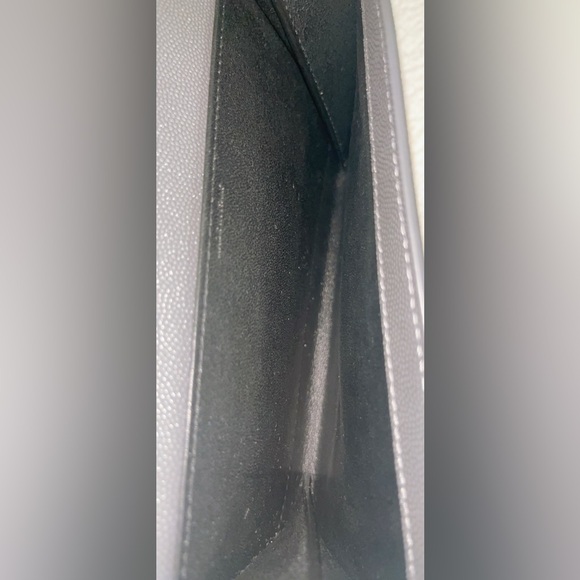 Saint Laurent Uptown Chain Wallet in Grain De Poudre Embossed Leather - Picture 12 of 16